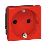 Mosaic 162 dugalj földelt központi fedlap piros IP20 modultartó szorítókapcsos LEGRAND