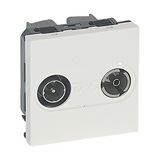 Mosaic antenna aljzat modul TV-R süllyesztett 2-kimenet átmenő 14dB/860MHz LEGRAND