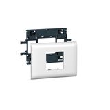 Mosaic csatorna-szerelvénykeret 85mm-fedélhez 2-egység kezeletlen műanyag fényesfehér DLP LEGRAND