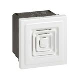 Mosaic csengő betét fedlappal 12-24VDC 80dB(A) 2modul süllyesztett fekete LEGRAND