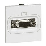 Mosaic adatcsatlakozó betét közp. fedéllel HD15 2m kábellel műanyag fehér LEGRAND