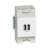 Mosaic USB töltőaljzat 2M 2/ki 2400mA-max. 5V süllyesztett fehér LEGRAND