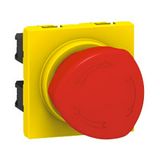 Mosaic vészgomba-nyomó komplett 2mod 1ny 1z süllyesztett fordításos nyugtázás csavaros LEGRAND