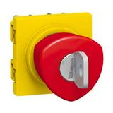 Mosaic vészgomba-nyomó komplett 2mod 1ny 1z süllyesztett kulcsos nyugtázás csavaros LEGRAND