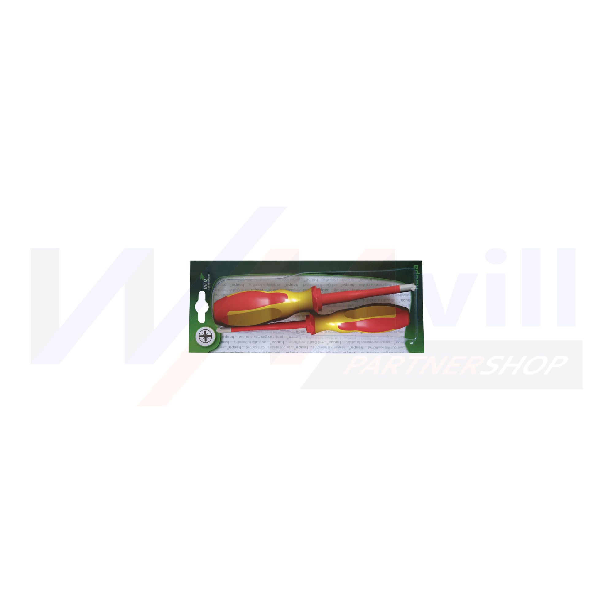 Csavarhúzó készlet piros-sárga (102870 102872) 2-darabos 1000V HUPslim Haupa