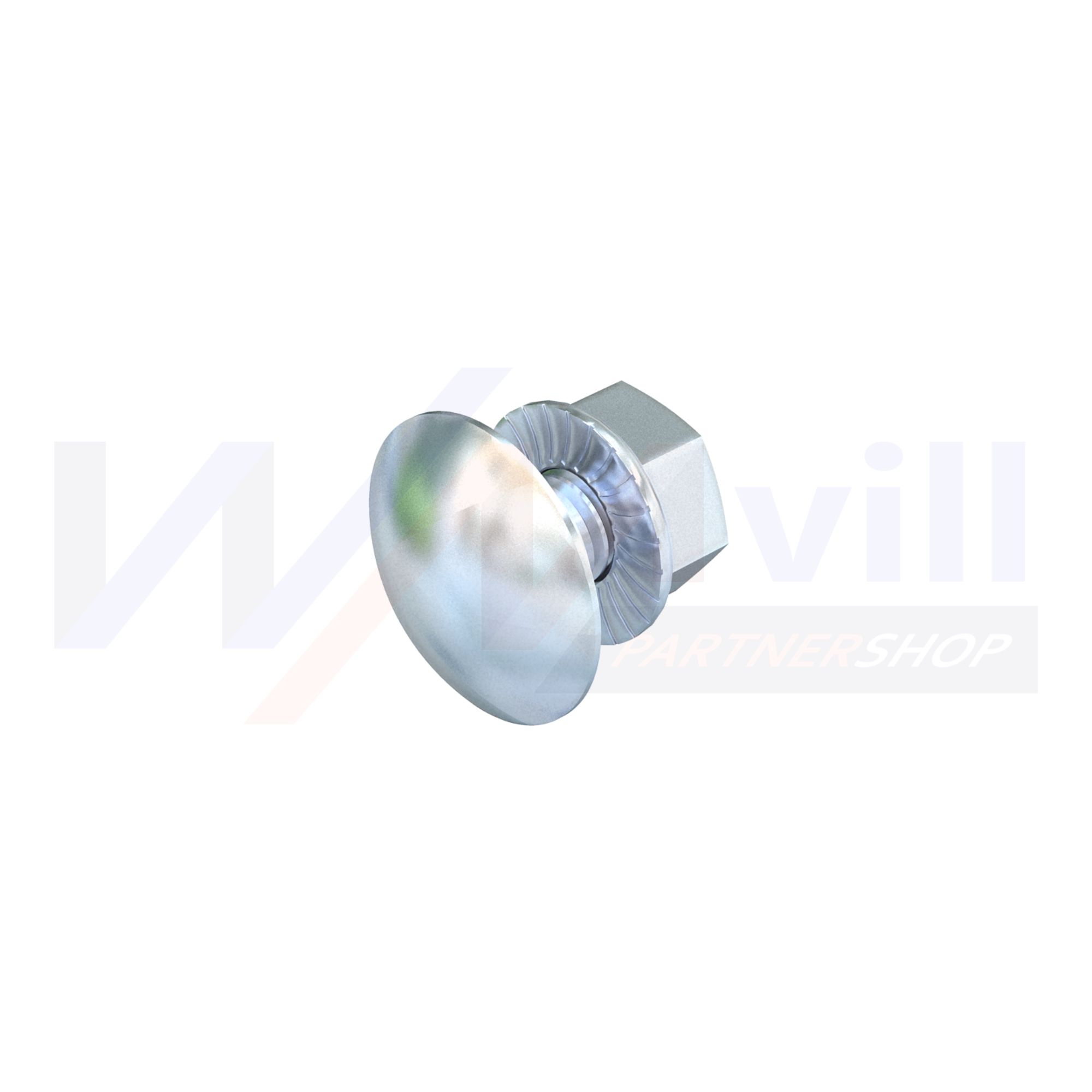 Félgömbfejű csavar kombianyával M 6x 12mm tűzihorganyzott FRSB 6x12 F ...