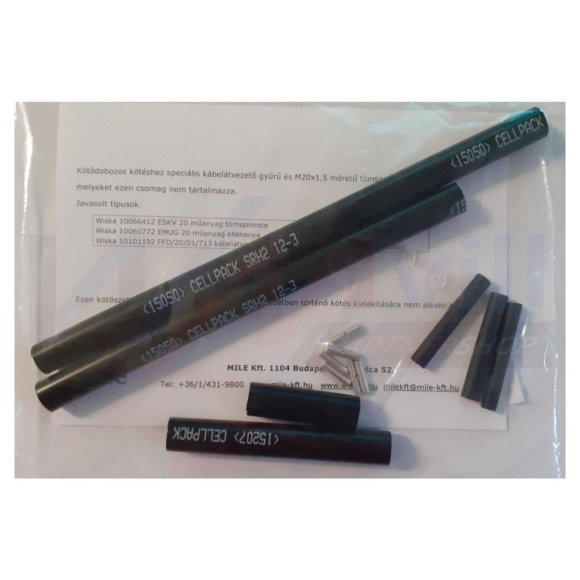 Fűtőkábel csatlakozókészlet cső-/ereszfűtéshez D-TRACE/ELSR/SJXFJ-hez SRH2 12-3+SRUM 6-2 +6xtold