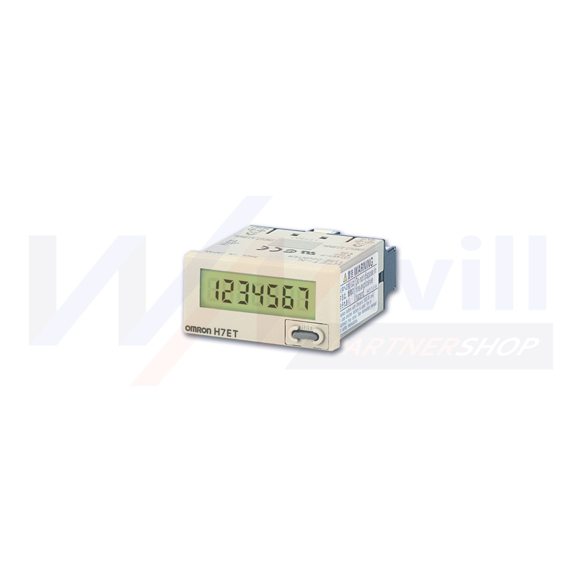 Üzemóraszámláló előlapba kontaktusbemenet digitális kvarc 7digit 999999.9h IP66 H7ET-N OMI OMRON