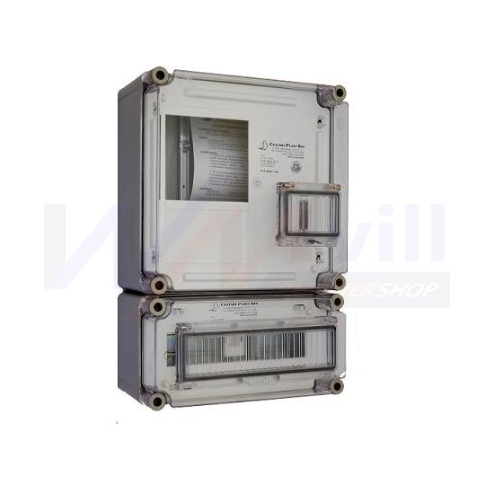 1F mérőszekrény +alul kismegszakítók 1-szintes 1-mérőhely 1 PVT 3030 ÁK 12 - A Csatári Plast