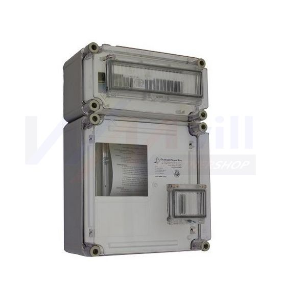 1F mérőszekrény +felül kismegszakítók 1-szintes 1-mérőhely 1 PVT 3030 ÁK 12 - F Csatári Plast