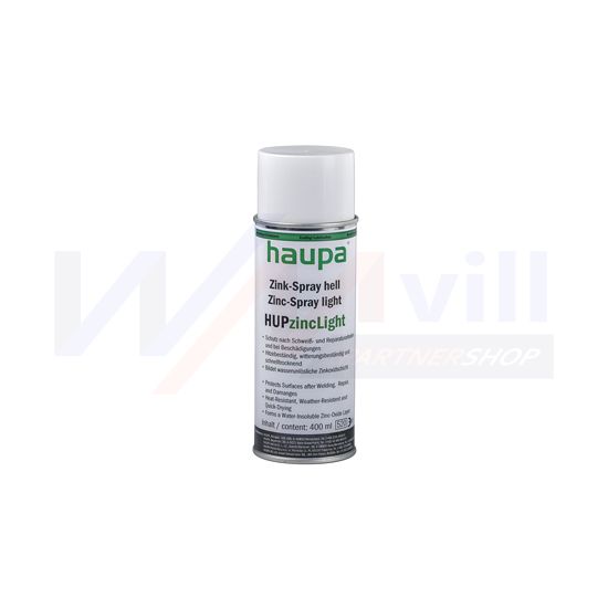 Cink spray világos galvanizált felületek-hoz felületvédelem 400ml HUPzinc Haupa
