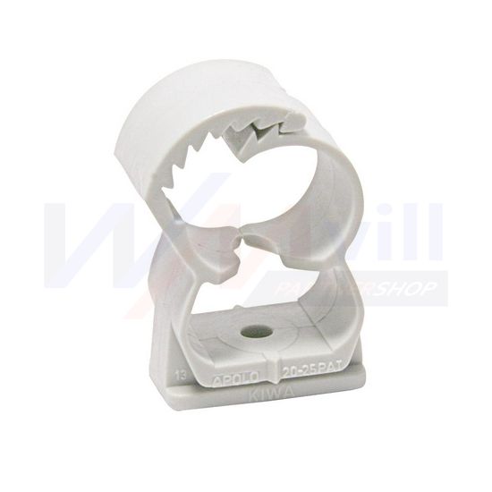 Csőbilincs szétnyíló lőhető 20-25mm-csőátmérőhöz műanyag zárt 1-csőhöz szürke AN Abranyl CELO