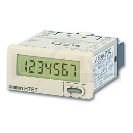 Üzemóraszámláló előlapba kontaktusbemenet digitális kvarc 7digit 999999.9h IP66 H7ET-N OMI OMRON